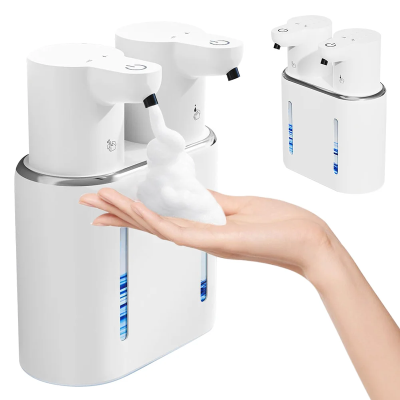 Double Head Automatic Soap Dispenser USB Rechargeable Dish Soap Dispenser Hands