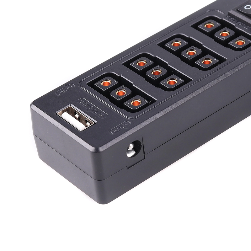 Male D-Tap to 4 Female D-Tap 2 DC USB Output Power Cable Distributor Splitter Hu