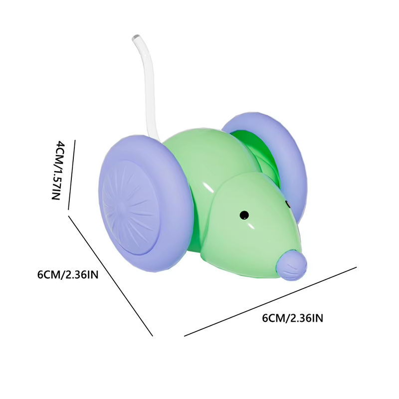 Rechargeable Pet Toys Electric Mouse Car Interactive Cat Toys with Intelligent O