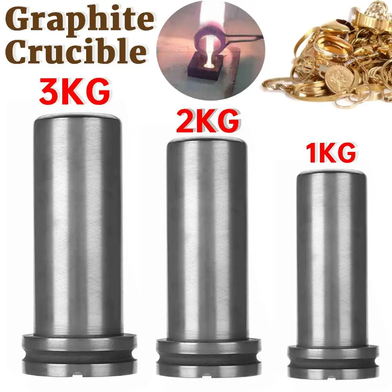 Graphite Crucibles for Metal Melting Casting Tool 1KG 2KG 3KG High-Temperature R