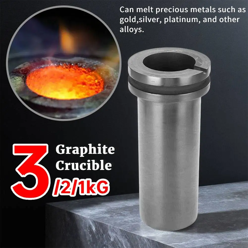 Graphite Crucibles for Metal Melting Casting Tool 1KG 2KG 3KG High-Temperature R