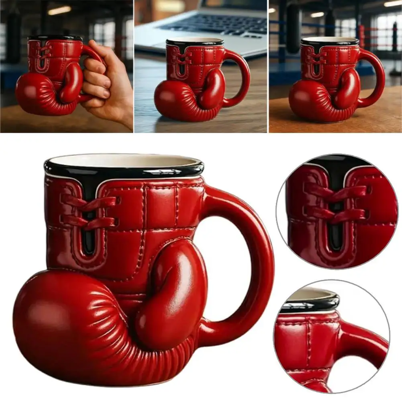 Novelty Boxing Glove Mug Colorful Sports Themed Coffee Mug 12 Ounces Boxing Them
