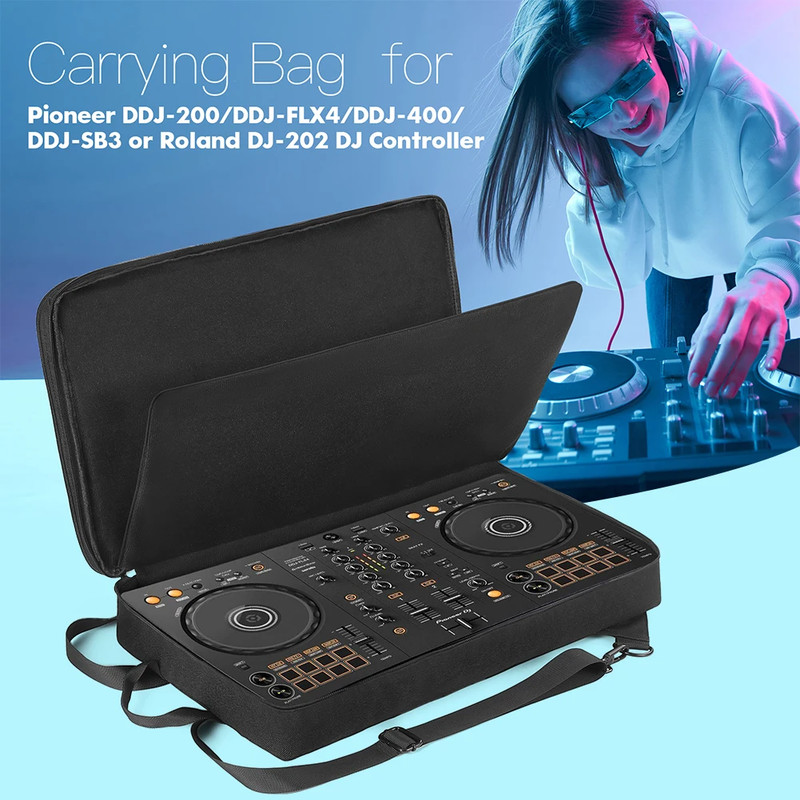 DJ Backpack for Pioneer DDJ-400 DDJ-FLX4 for Roland DJ-202 DJ Controller Case Ca