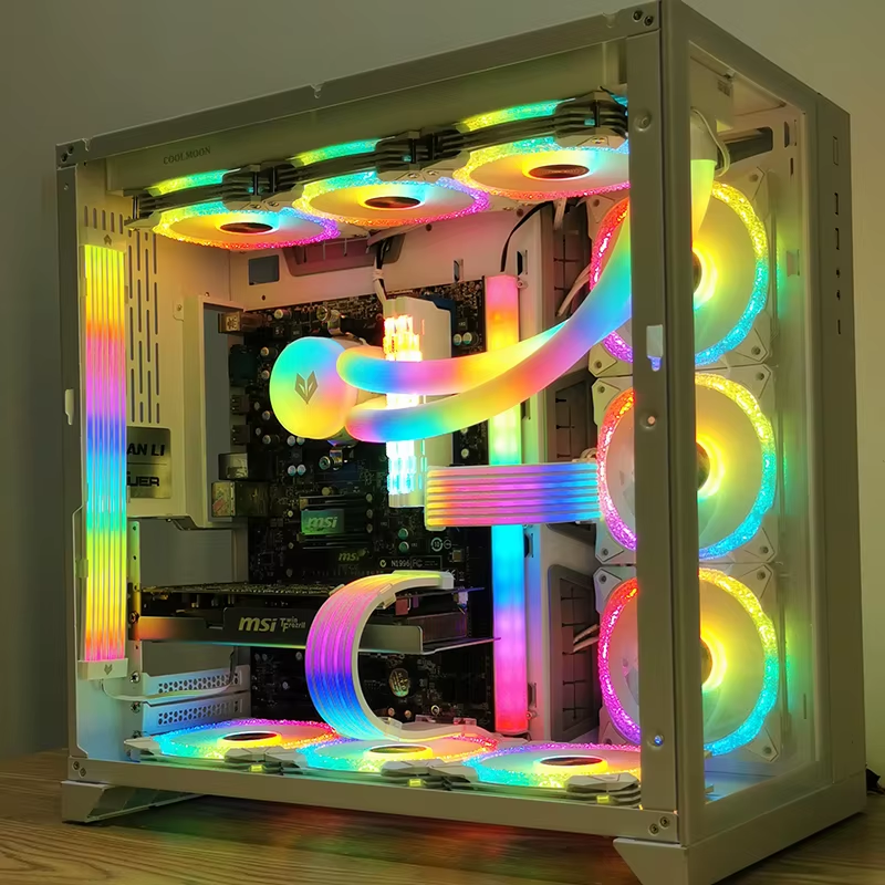 PSU Power Extension Cable 24 Pin Motherboard 5V ARGB Power Cable for PC Case Cha