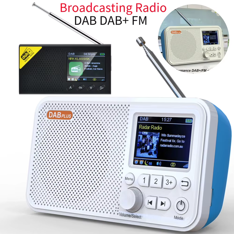 C10 Digital Desk Alarm Clock DAB DAB+ FM Bluetooth Broadcasting Radio 2.4Inch Co