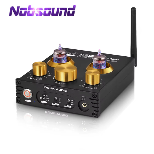 Nobsound Hifi Bluetooth 5.0 JAN 5654 Valve Tube Preamp Bass Preamplifier Stereo