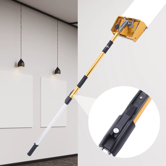 10'' Professional Drywall Flat Finishing Box Tool W/ 40-64 Inch Adjustable Handle