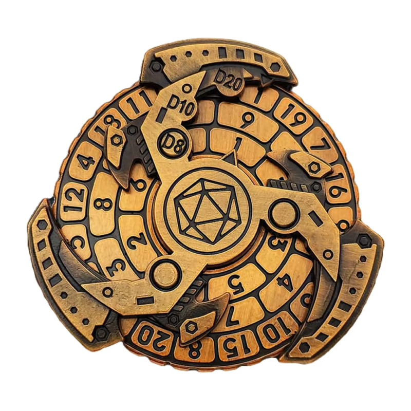 7 in 1 Fingertip Gyro Style Dnd Metal Dice Metal Dnd Dice with D&D Dice Box DND