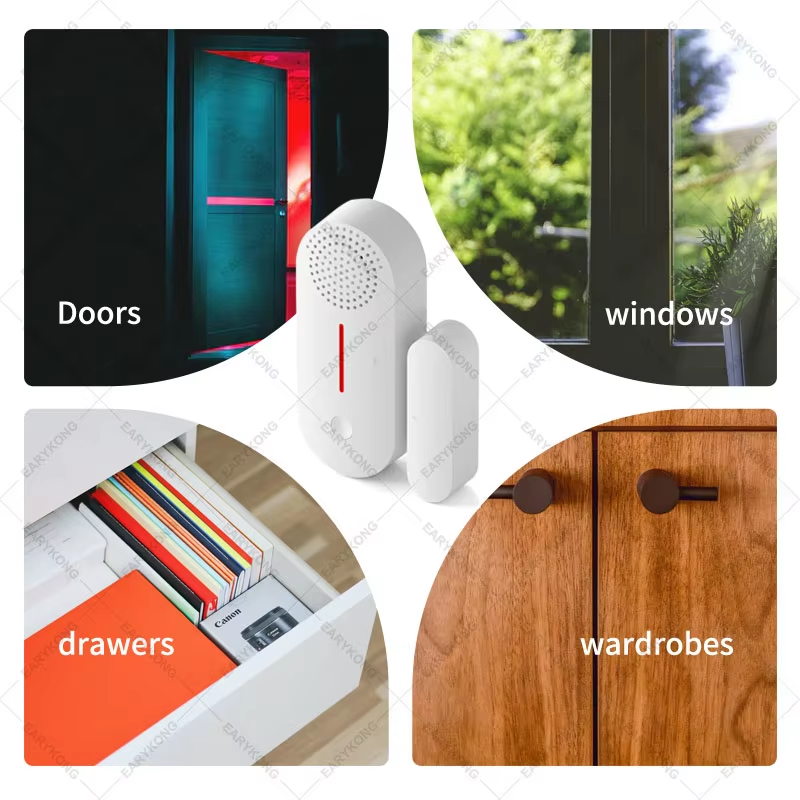 Wifi Door Window Sensor Wifi Security Alarm Door Open Closed Detectors Sound 0-1