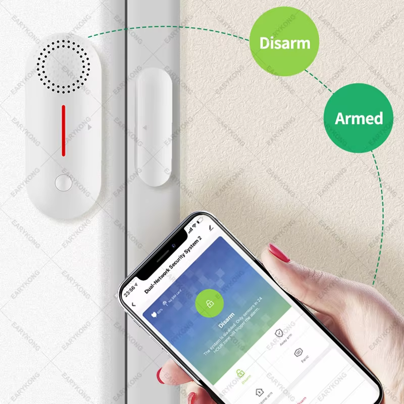 Wifi Door Window Sensor Wifi Security Alarm Door Open Closed Detectors Sound 0-1
