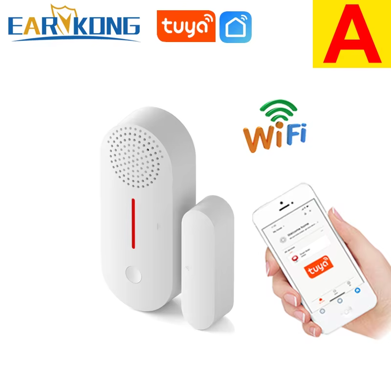 Wifi Door Window Sensor Wifi Security Alarm Door Open Closed Detectors Sound 0-1