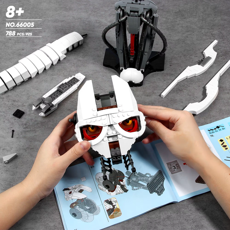 788Pcs MOC Idea General Grievous Helmet Building Blocks Bricks Model Helmet Coll