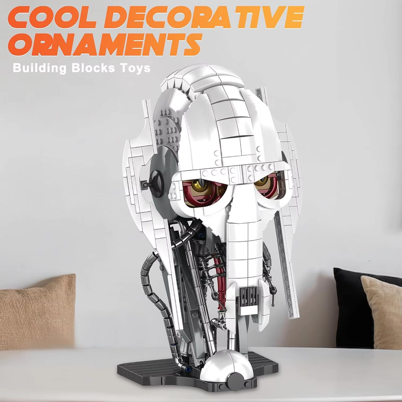 788Pcs MOC Idea General Grievous Helmet Building Blocks Bricks Model Helmet Coll