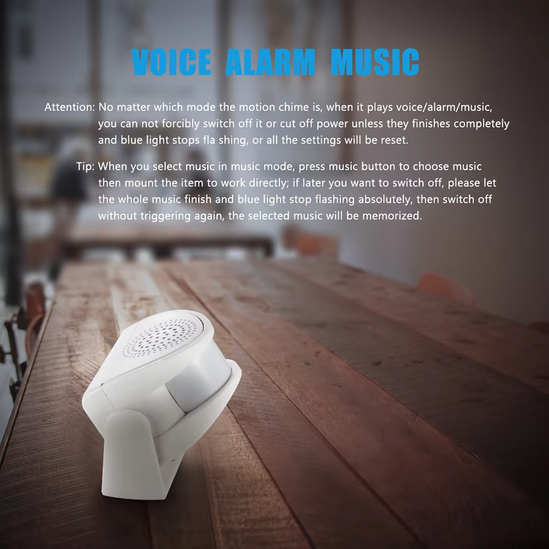 M5 32 Songs Wireless PIR Motion Sensor Door Bell Shop Visitor Alert Chime Alarm