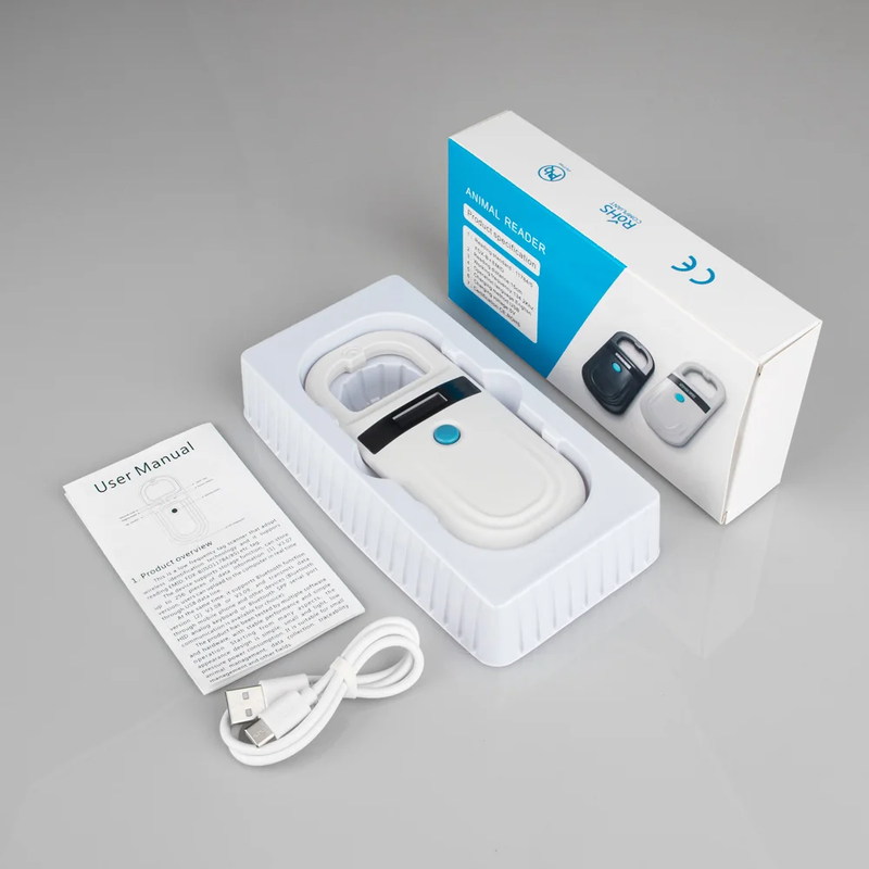 Handheld 134.2Khz 125Khz Animal RFID Reader Pet Cat Dog Microchip Scanner FDX-B