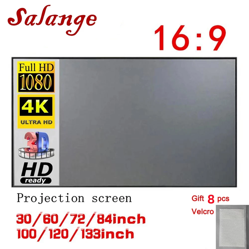 Projector Screen Fabric 100 120 Inch Screen Projection Portable Reflective Cloth