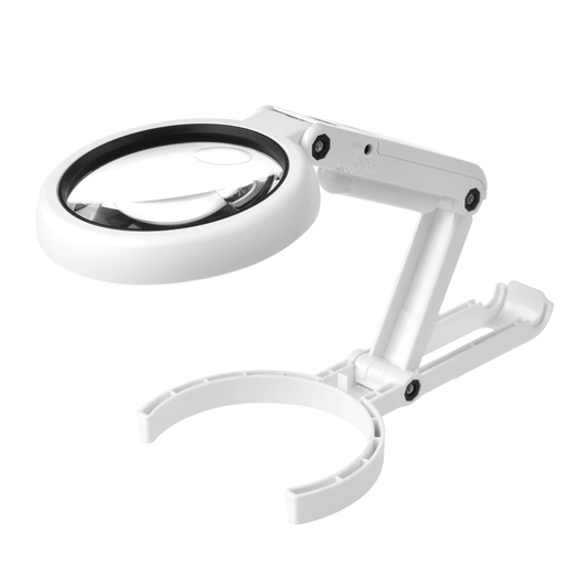 5X/10X Handheld Desk Magnifier with LED Light and Stand USB Powered Illuminated