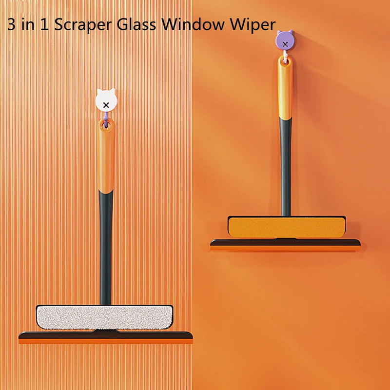 Shower Squeegee Glass Clean Scraper Washing Wiper Hanger Floor Window Cleaning H