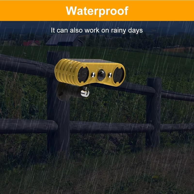 Solar Powered Alarm Strobe Light with Motion Sensor Alarm Human Body Induction I