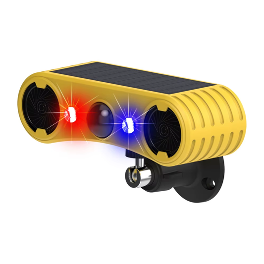 Solar Powered Alarm Strobe Light with Motion Sensor Alarm Human Body Induction I