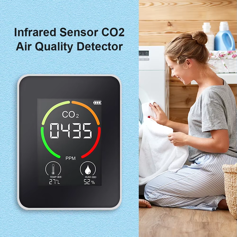 Sensor Air Quality Monitor 3 in 1 Sensor Co2 Meter Temperature and Humidity Dete