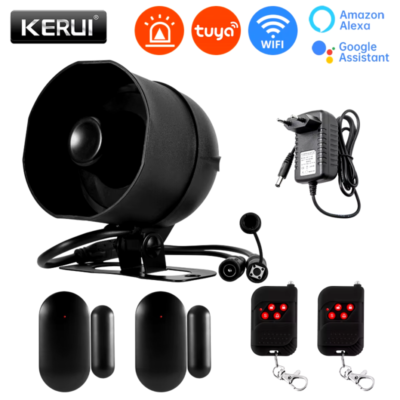 120Db Siren Alarm Tuya Smart Wifi Loudly Speaker Alarm System with Door Window S
