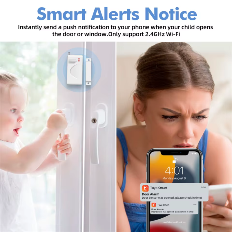 120Db Siren Alarm Tuya Smart Wifi Loudly Speaker Alarm System with Door Window S