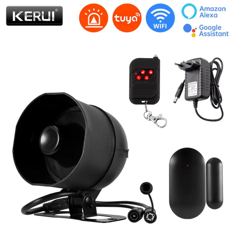 120Db Siren Alarm Tuya Smart Wifi Loudly Speaker Alarm System with Door Window S
