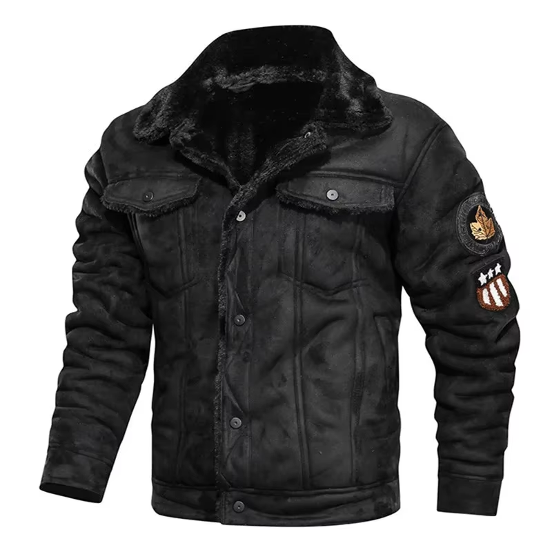 Winter Men Bomber Jacket Motorcycle Casual Mens Thick Fleece Army Tactical Coats