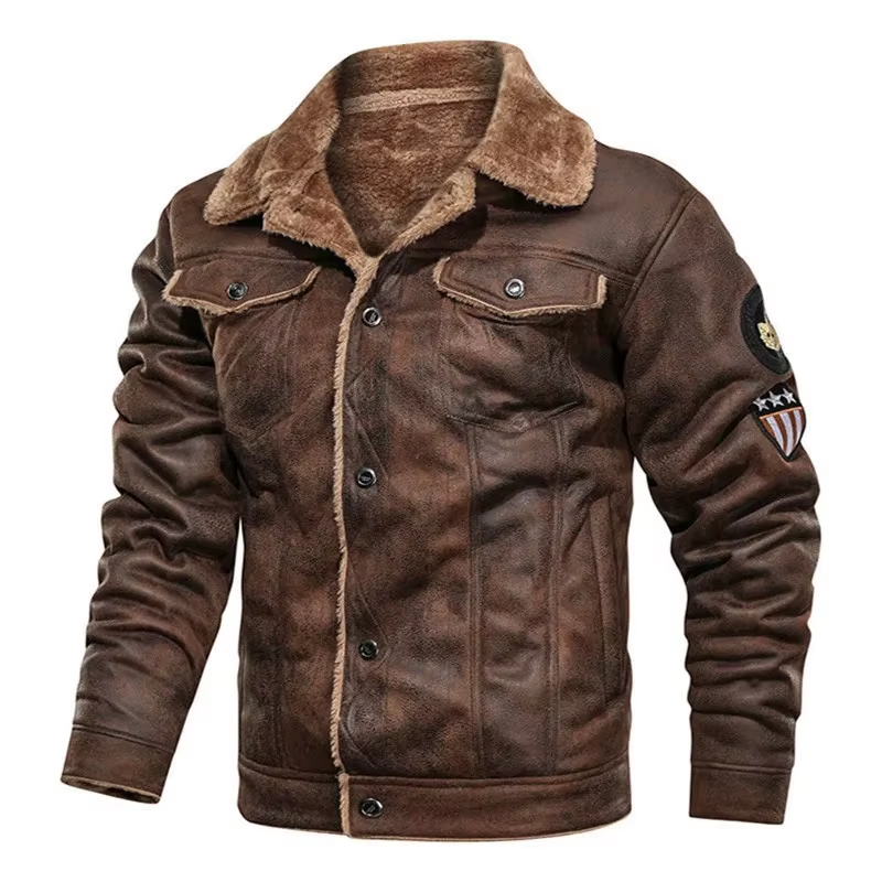 Winter Men Bomber Jacket Motorcycle Casual Mens Thick Fleece Army Tactical Coats