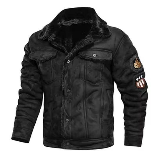 Winter Men Bomber Jacket Motorcycle Casual Mens Thick Fleece Army Tactical Coats