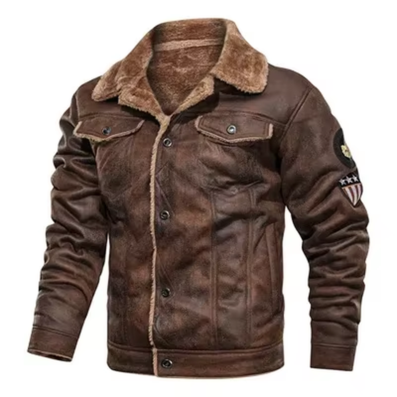 Winter Men Bomber Jacket Motorcycle Casual Mens Thick Fleece Army Tactical Coats