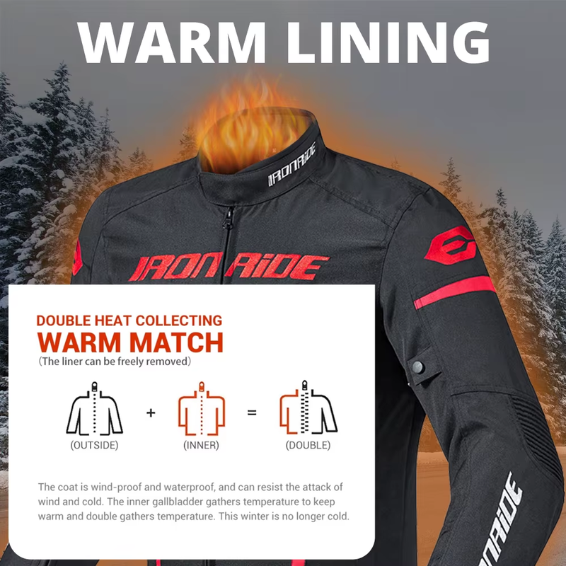 HEROBIKER Motorcycle Jacket Waterproof Motorcycle Suit Racing Jacket Protections