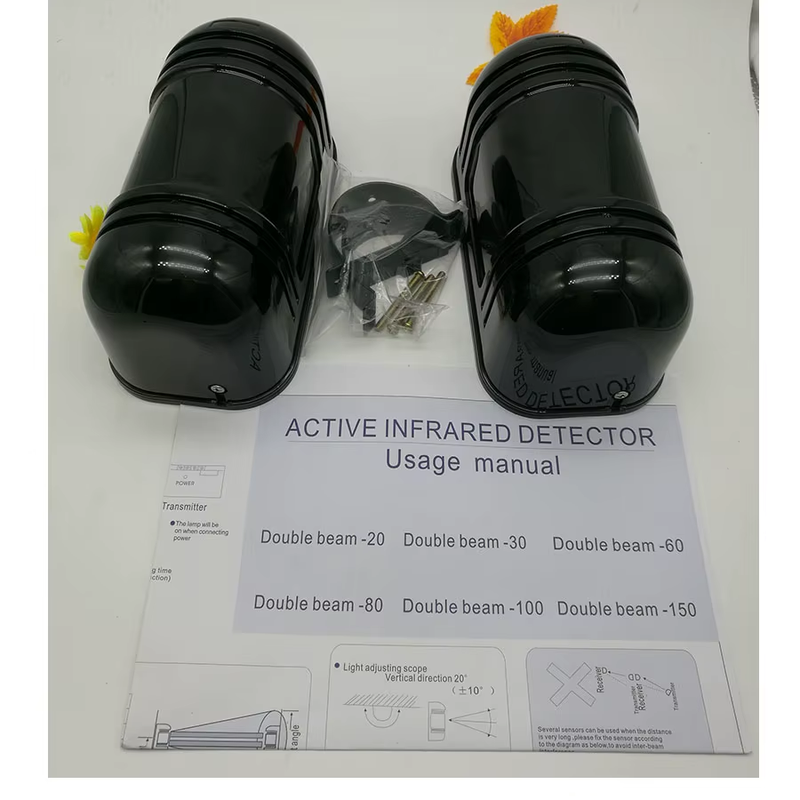 Photoelectric Dual Beam Perimeter Fence Active Infrared IR Sensor Barrier Detect