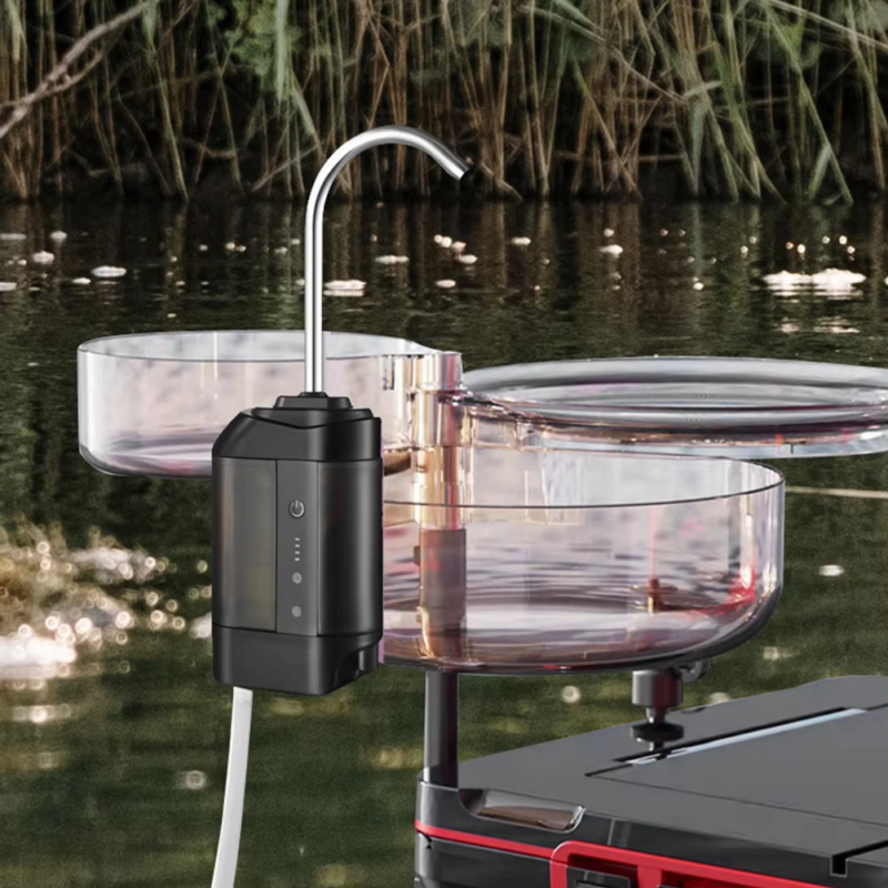 Fishing Oxygen Pump Intelligent Sensor Portable Air Pump with LED Light Water Di