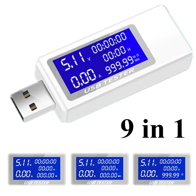 QC2.0 3.0 4-30V Electrical Power USB Capacity Voltage Tester Current Meter Monit