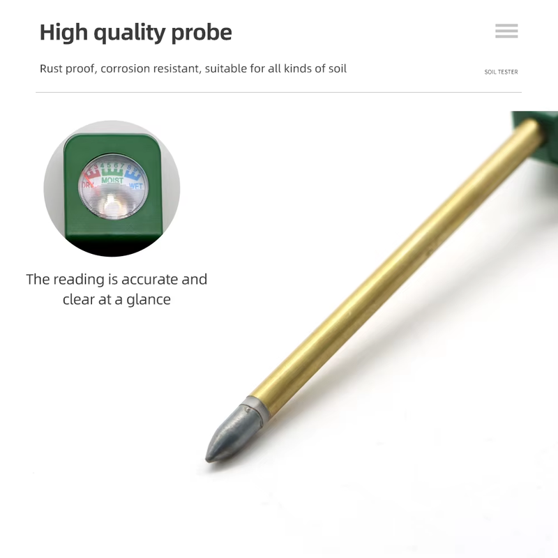 Mini Soil Tester Soil Moisture Sensor Meter Hygrometer Metal Probe Garden Plant