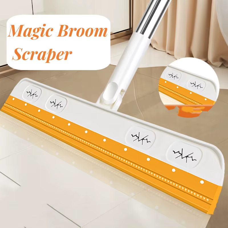1Pc Magic Sweeper Dustless Scraper Sweep Bathroom Silicone Squeegee Sweeper Bath