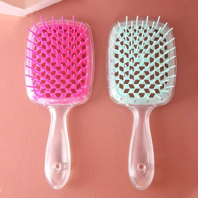 Hairdressing Hair Smoothing Honeycomb Curved Cutout Hair Brush Used for Styling