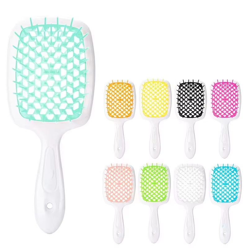 Hairdressing Hair Smoothing Honeycomb Curved Cutout Hair Brush Used for Styling
