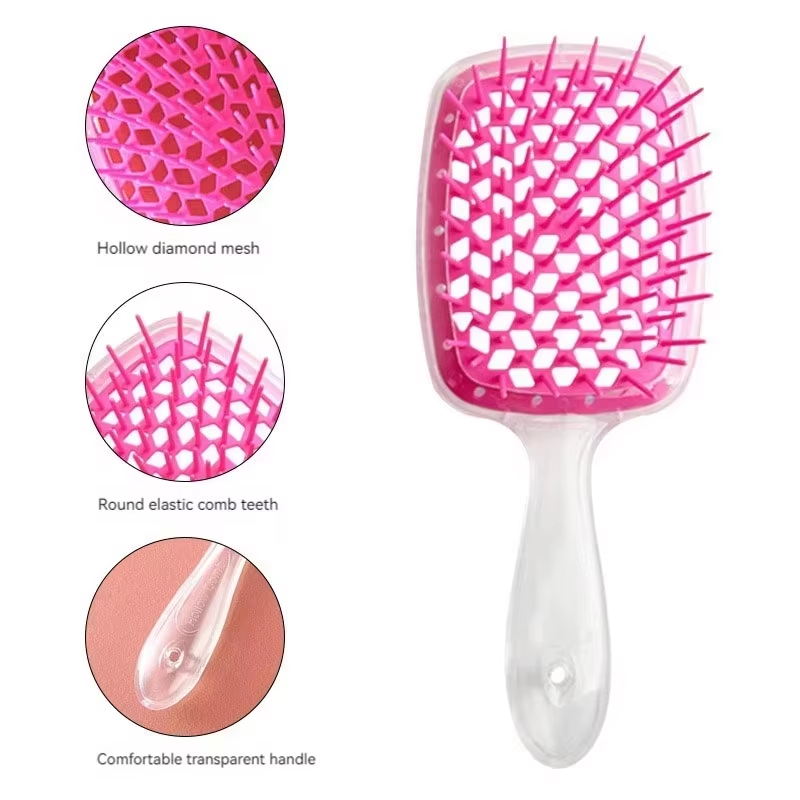 Hairdressing Hair Smoothing Honeycomb Curved Cutout Hair Brush Used for Styling
