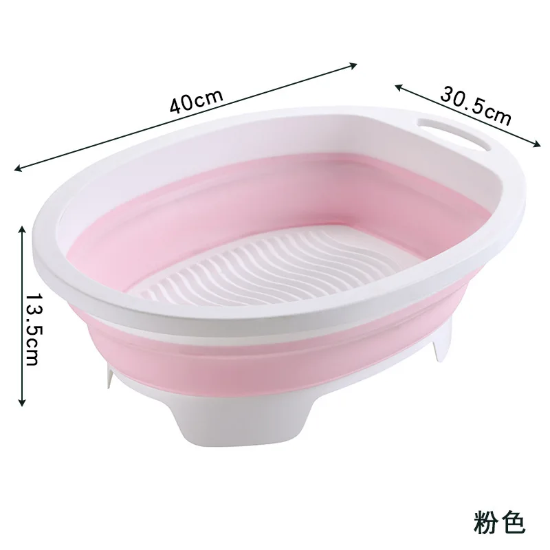Portable Hand Washing Foldable Basin with Brush Home School Dormitory Washboard