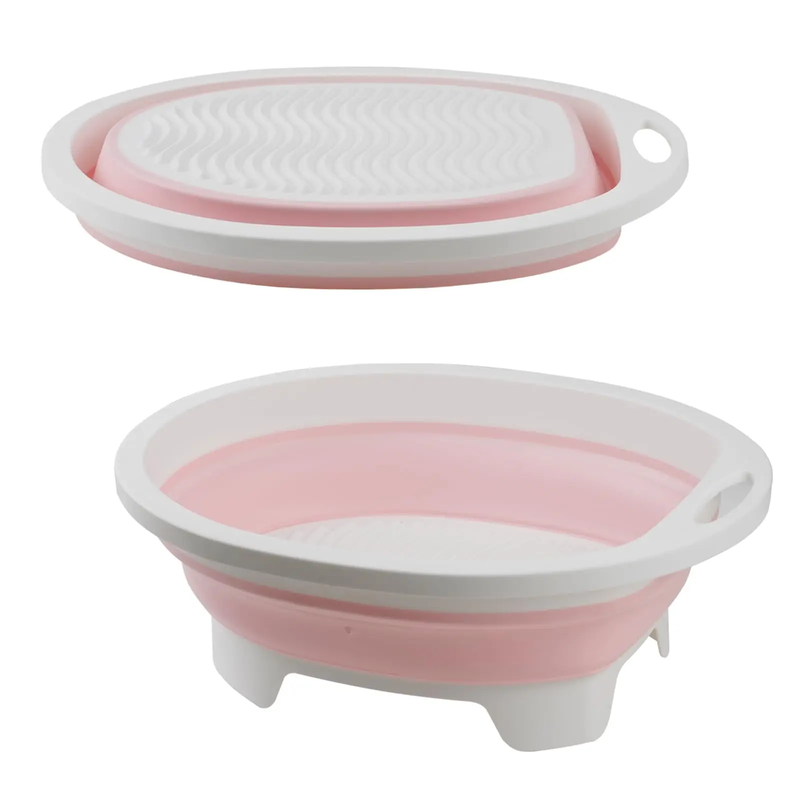 Portable Hand Washing Foldable Basin with Brush Home School Dormitory Washboard