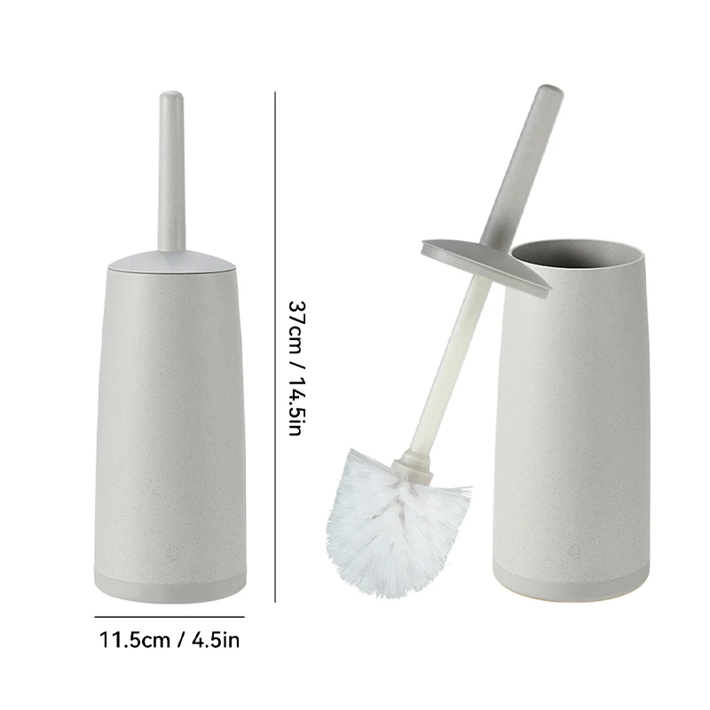 Plastic Toilet Brush with Standing Base Long Handle Toilet Cleaning Brush for WC