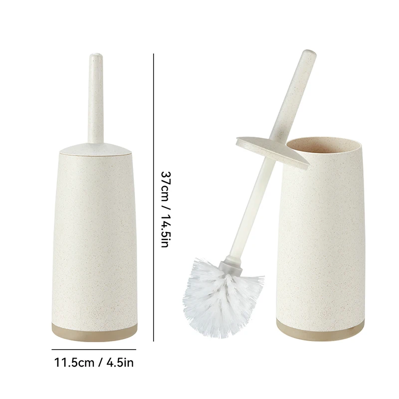 Plastic Toilet Brush with Standing Base Long Handle Toilet Cleaning Brush for WC