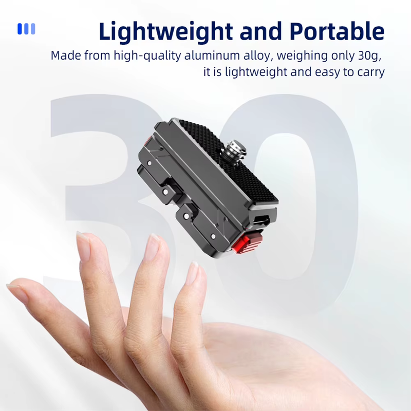 Quick Release Action Camera Tripod Adapter Mount Plate 1/4 Screw 1/4 Thread 2-Pr