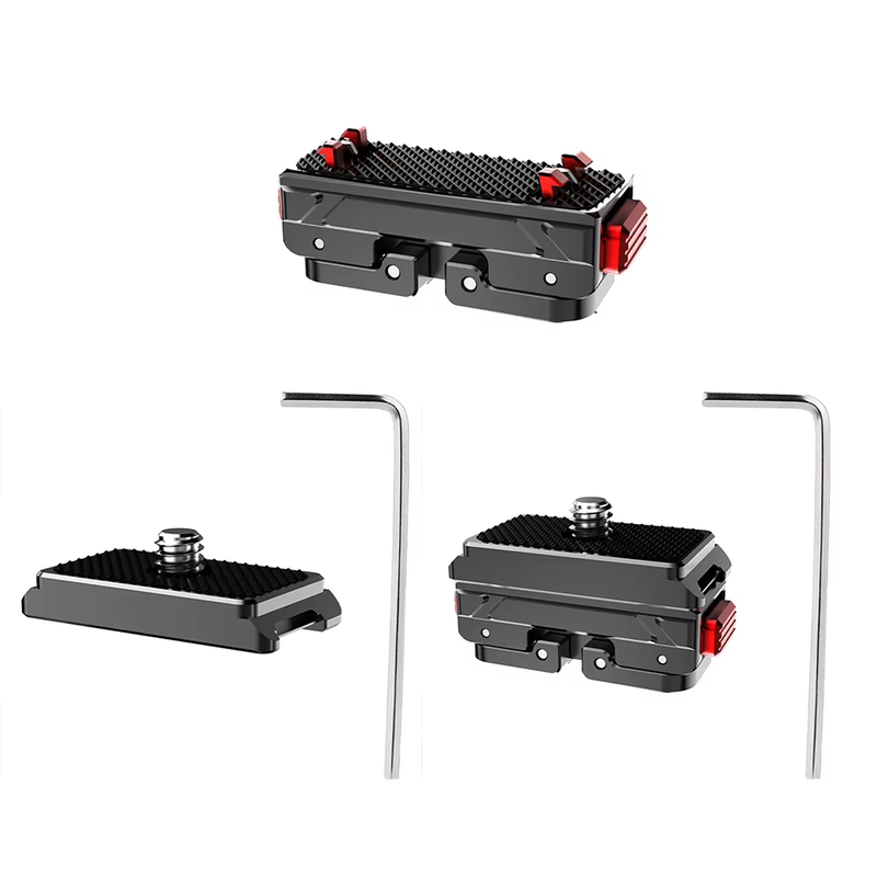 Quick Release Action Camera Tripod Adapter Mount Plate 1/4 Screw 1/4 Thread 2-Pr