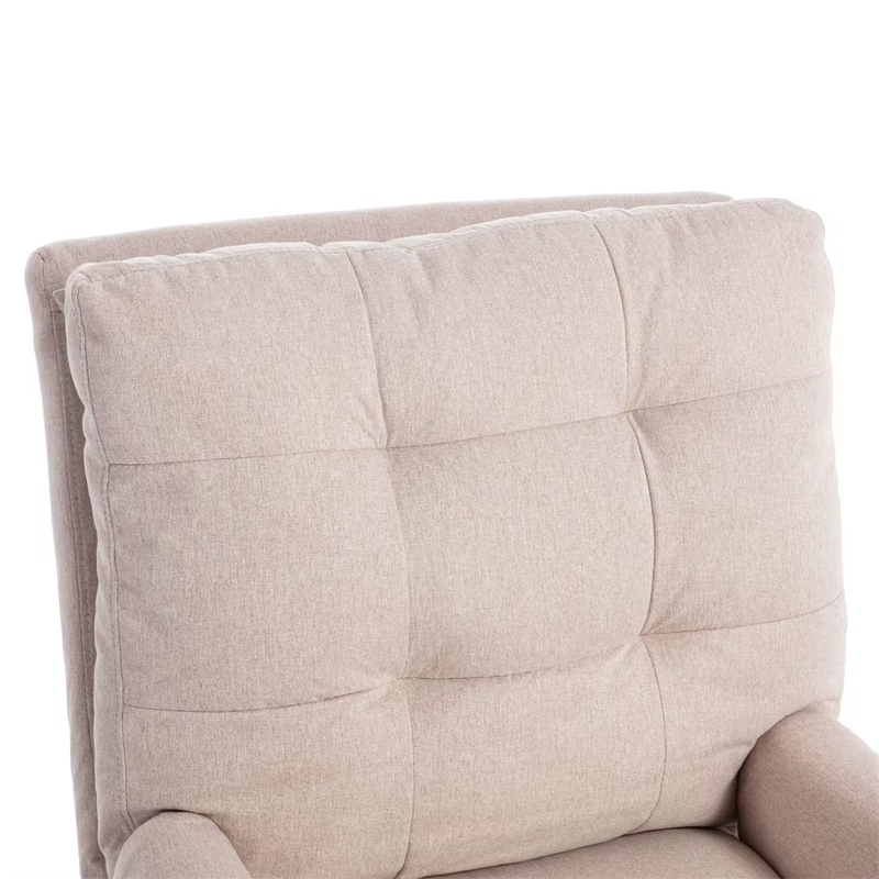 Armchairs with Footrest, 5-Level Adjustable Backrest, Tiltable Chair with Side P