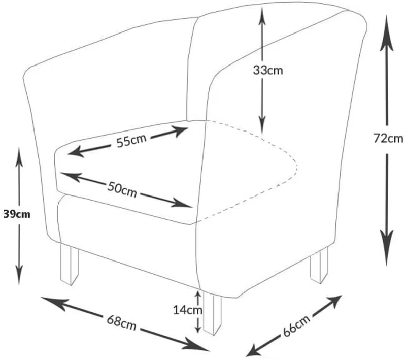 Relaxing Tub Chair, Black PU Leather Tub Chair Armchair, Club Chair Living Room,