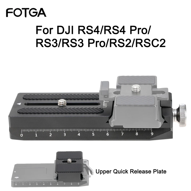 Quick Release Plate with Arca-Swiss for DJI RS4/RS4 Pro/Rs3/Rs3 Pro/Rs2/Rsc2/Swi